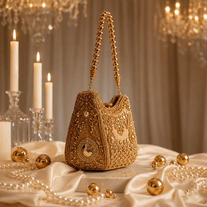 HandCrafted Premium Vinatge Metal Clutch