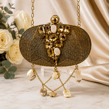 Mini Compact Luxe Brass Clutch