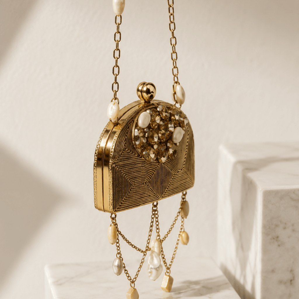 Mini Compact Royale Brass Clutch