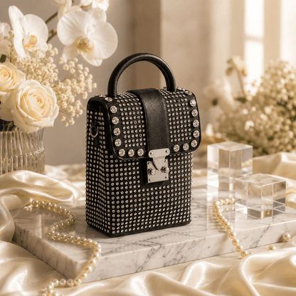 Glamorous Rhinestone Studded Handbag