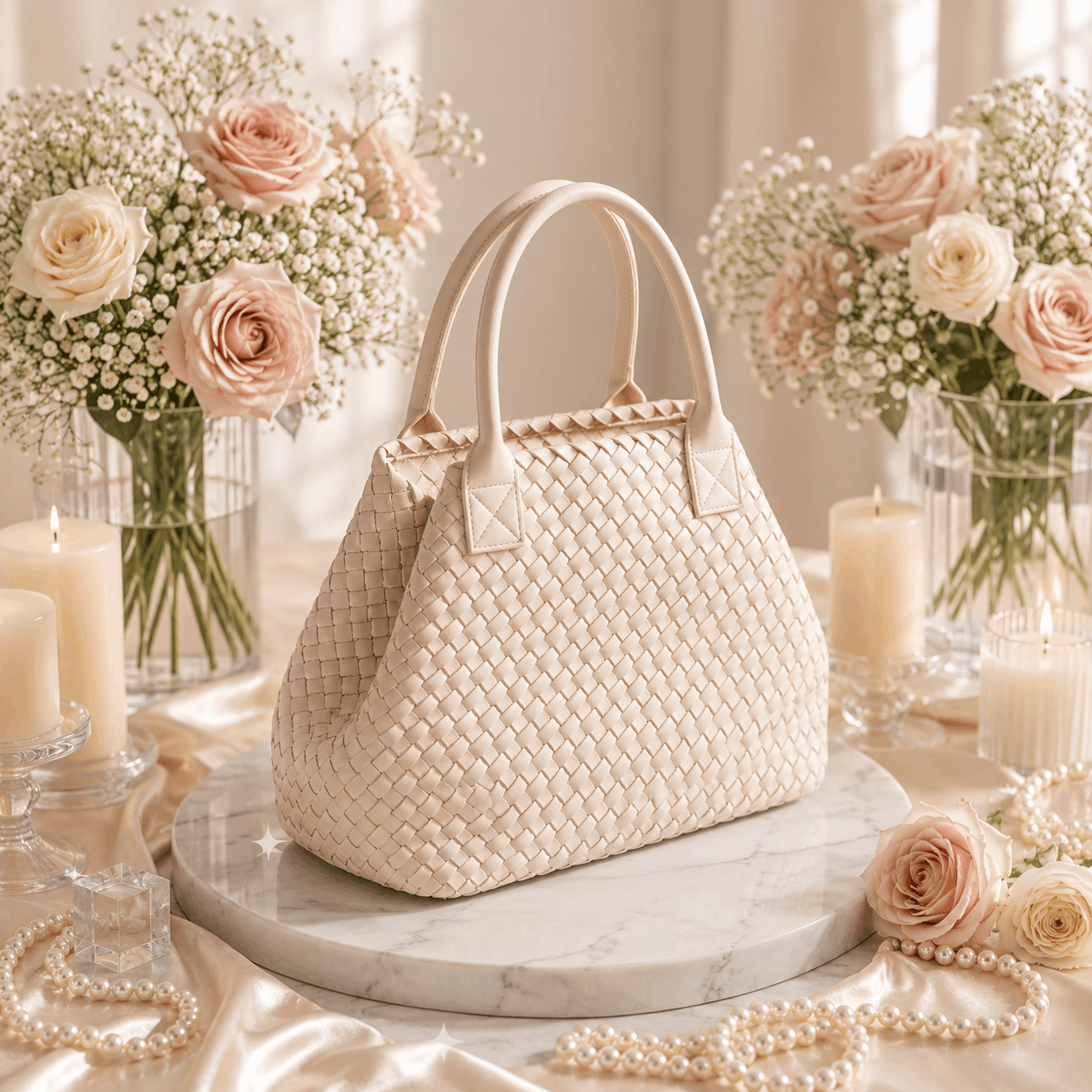 Woven Bott Vene Dupe Bag