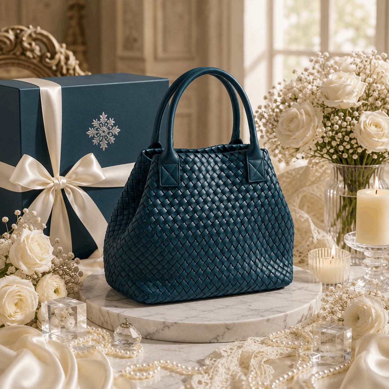 Woven Bott Vene Dupe Bag
