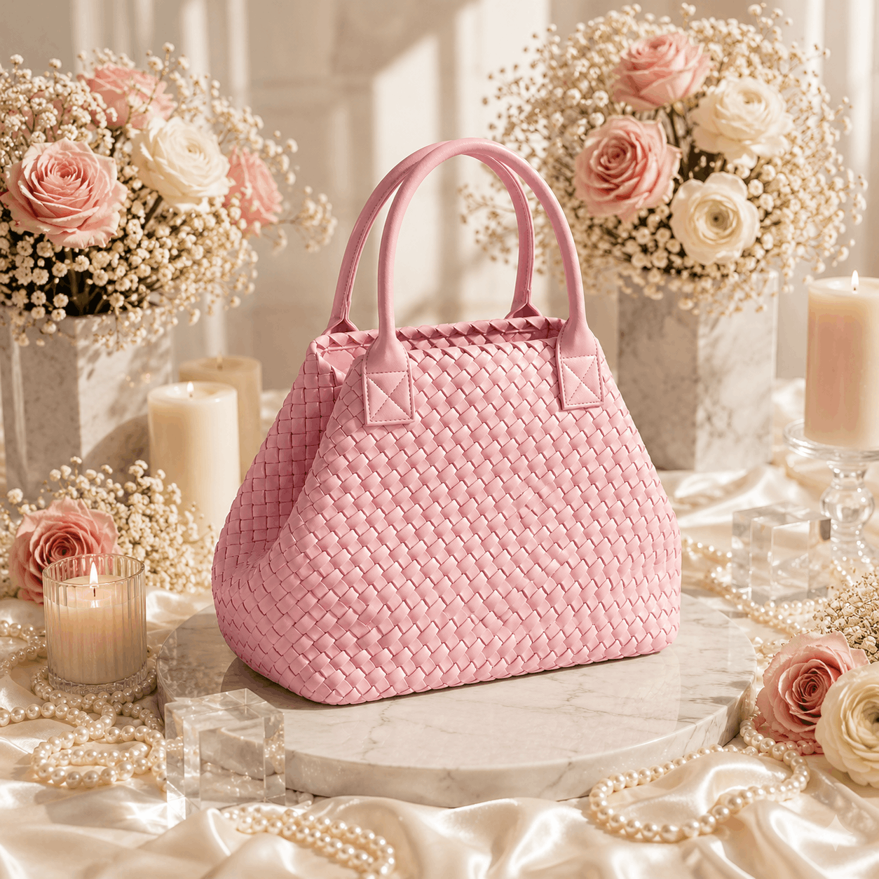 Woven Bott Vene Dupe Bag