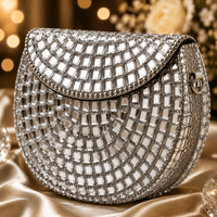 Textured Half Moon Mini Sling Bag