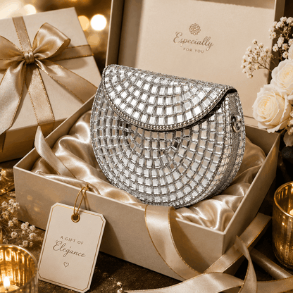 Textured Half Moon Mini Sling Bag