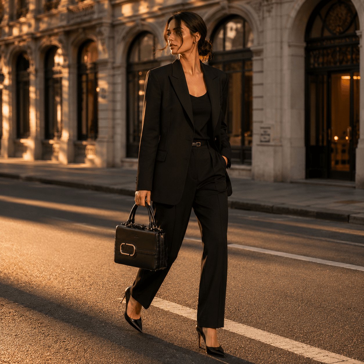 Exclusive Faux Leather Medium Handbag