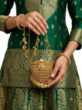 The Sunburst & Cowrie Shell Mini Clutch