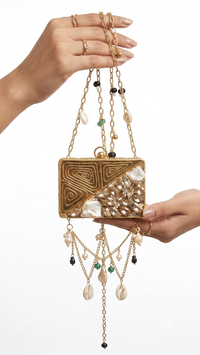 Royal Rectangular Mini Metal Clutch